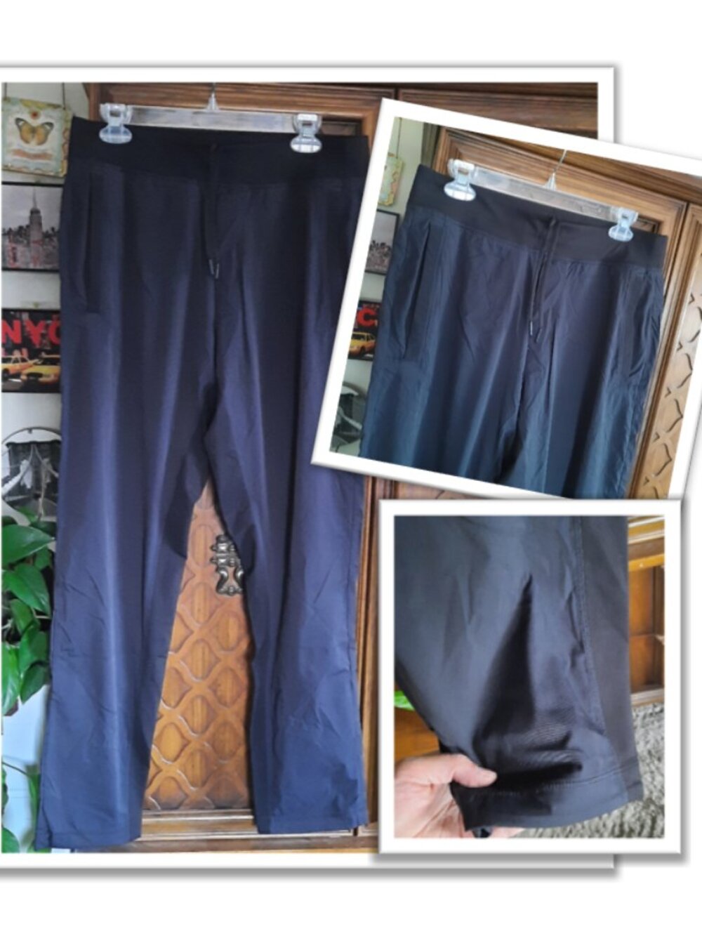 Lululemon Athletica Women's Slim Drawstring Joggers- Navy/Black, Size L